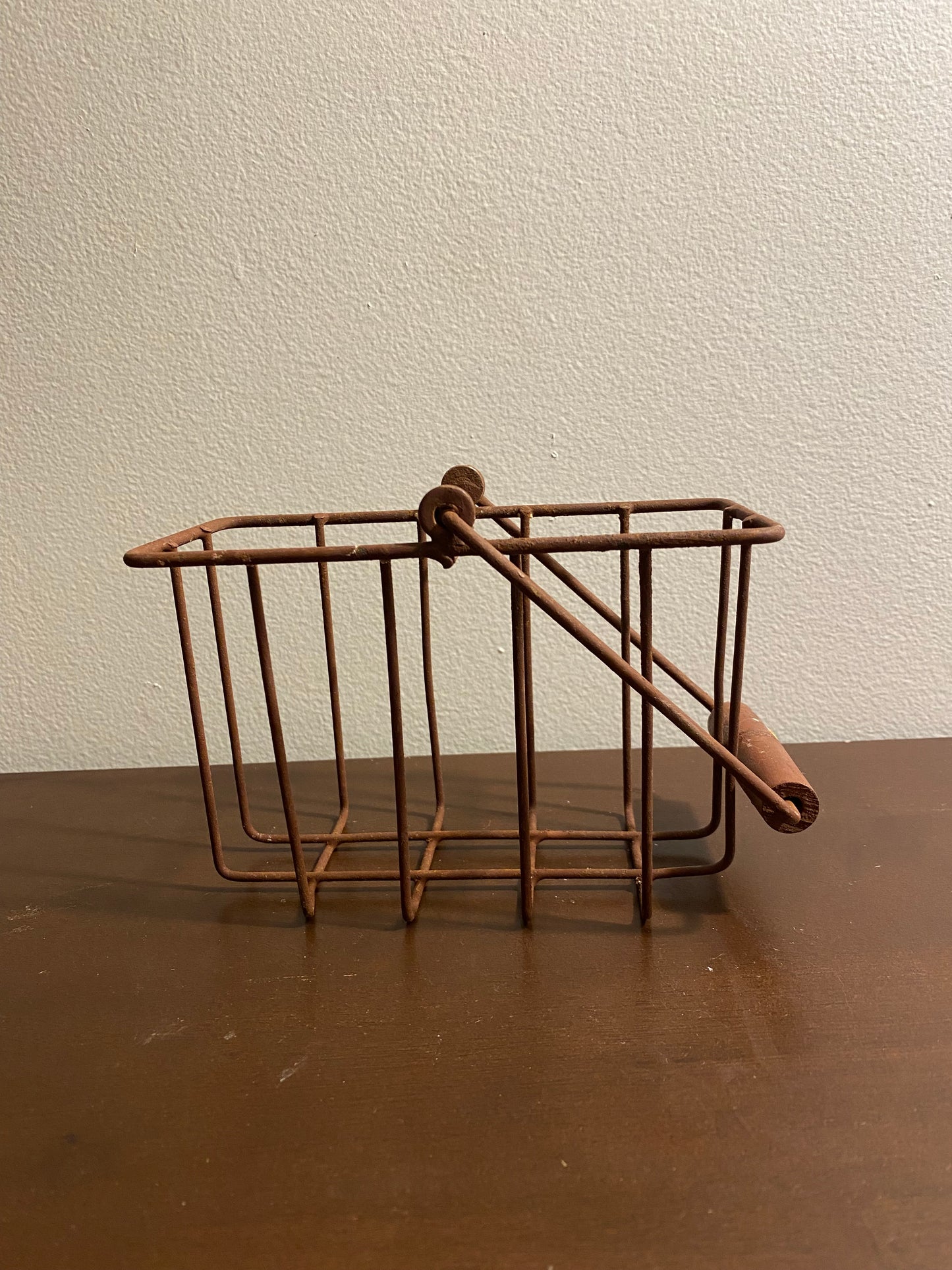 Rusty metal basket