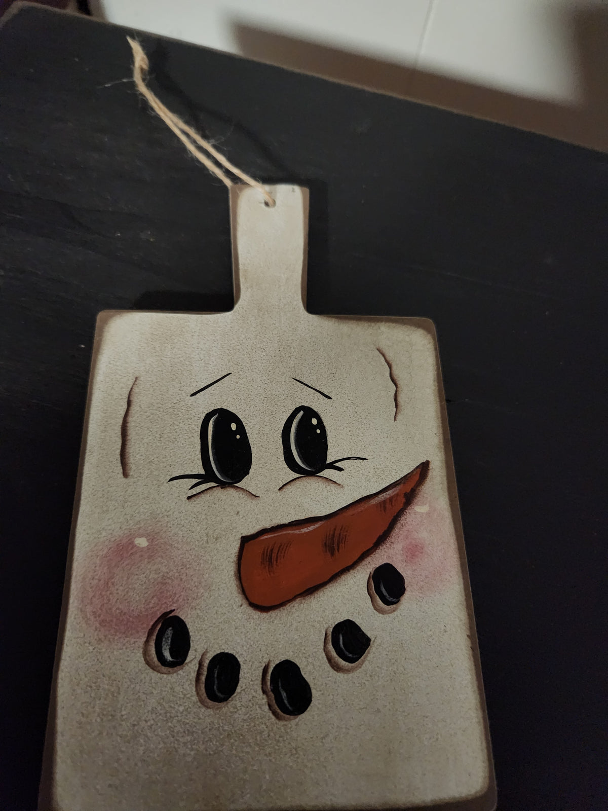 Snowman/gingerbread cutting board