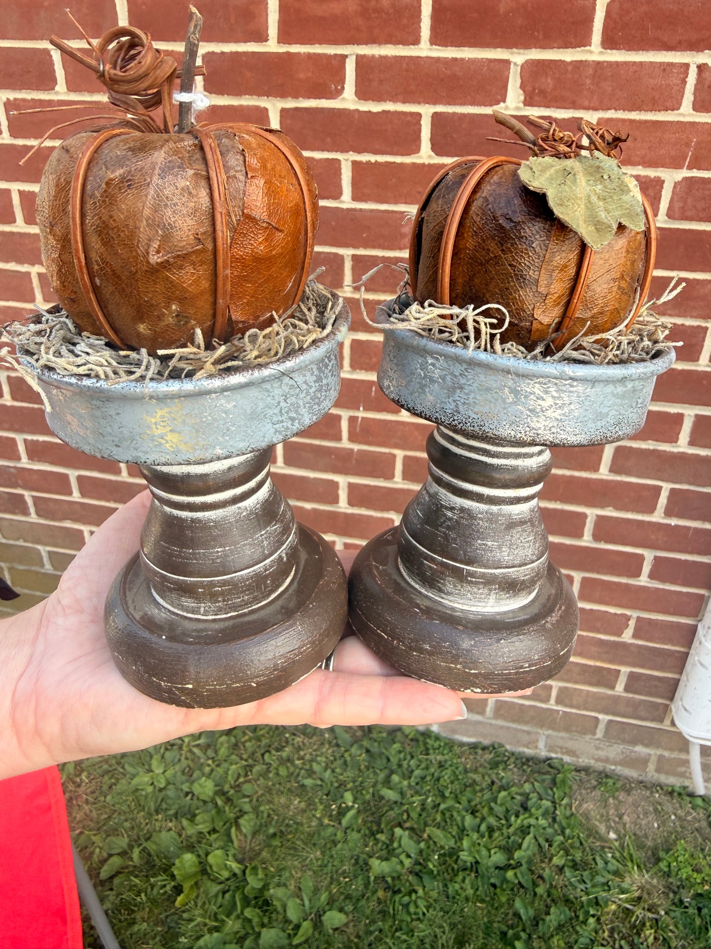 Pumpkin Candlesticks