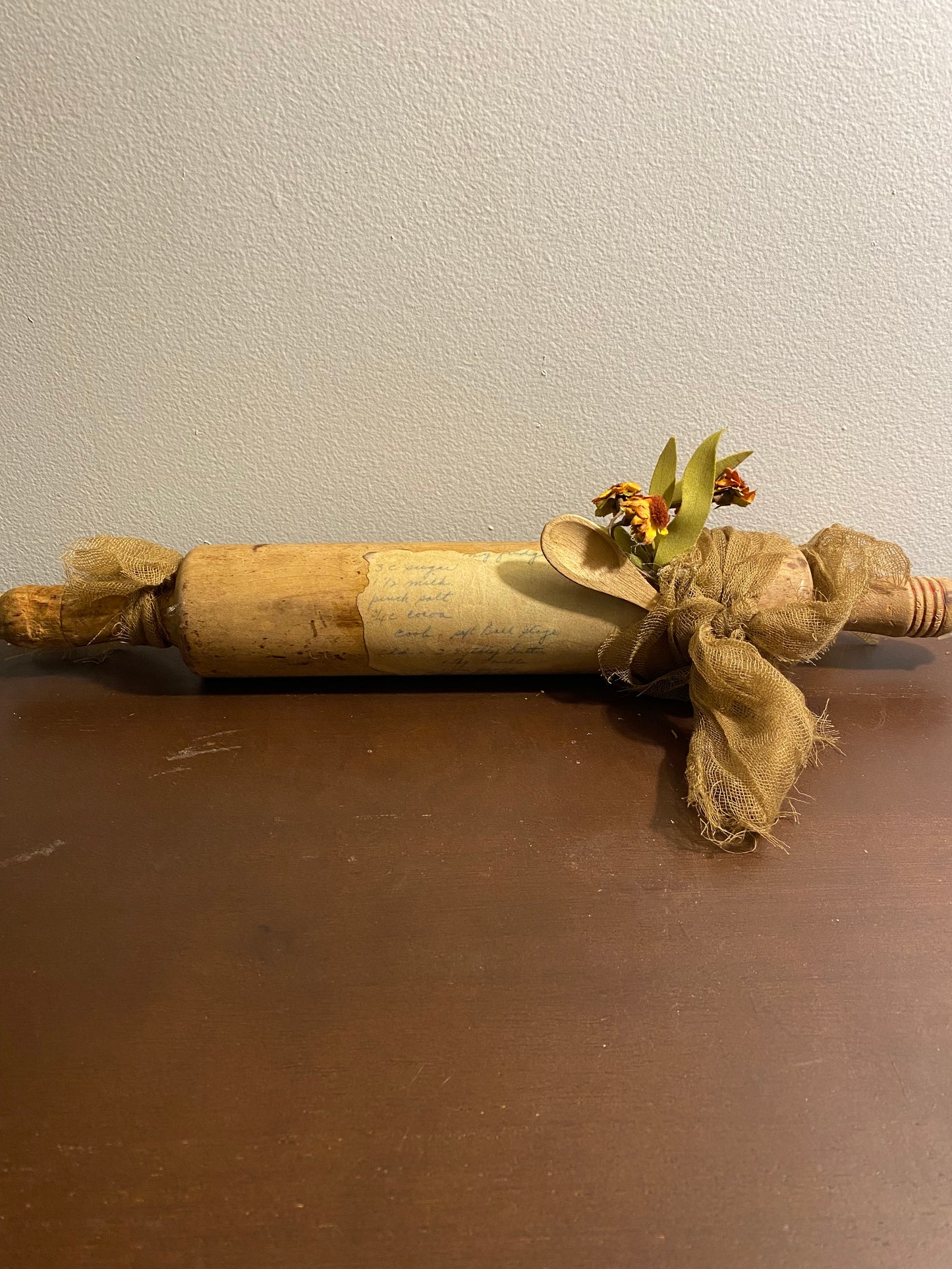 Recipe rolling pin