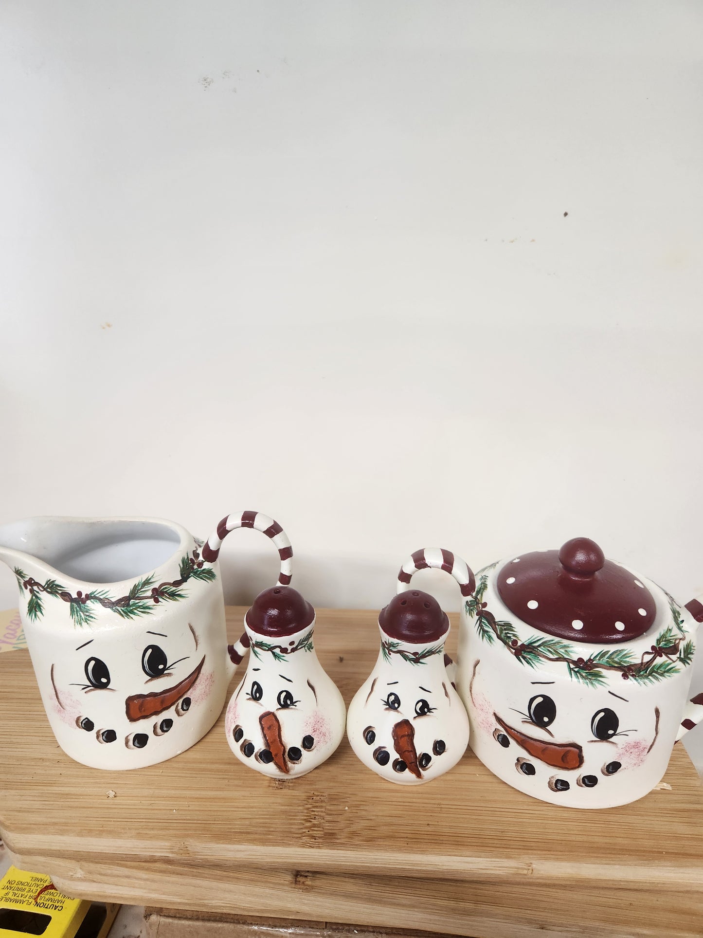 4 piece set snowman