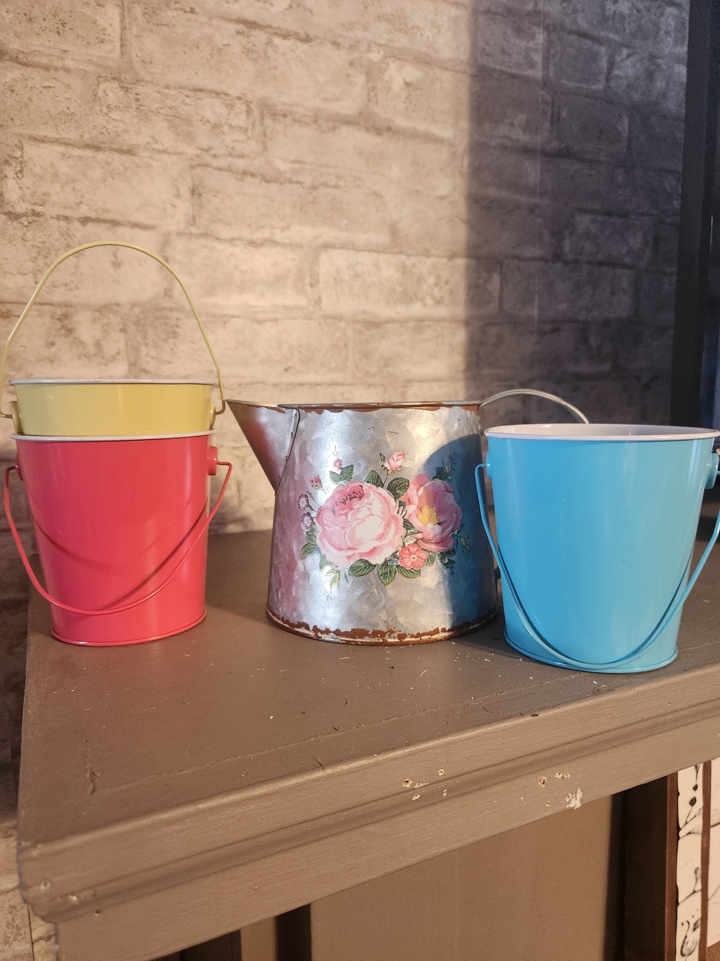 Watering can and buckets