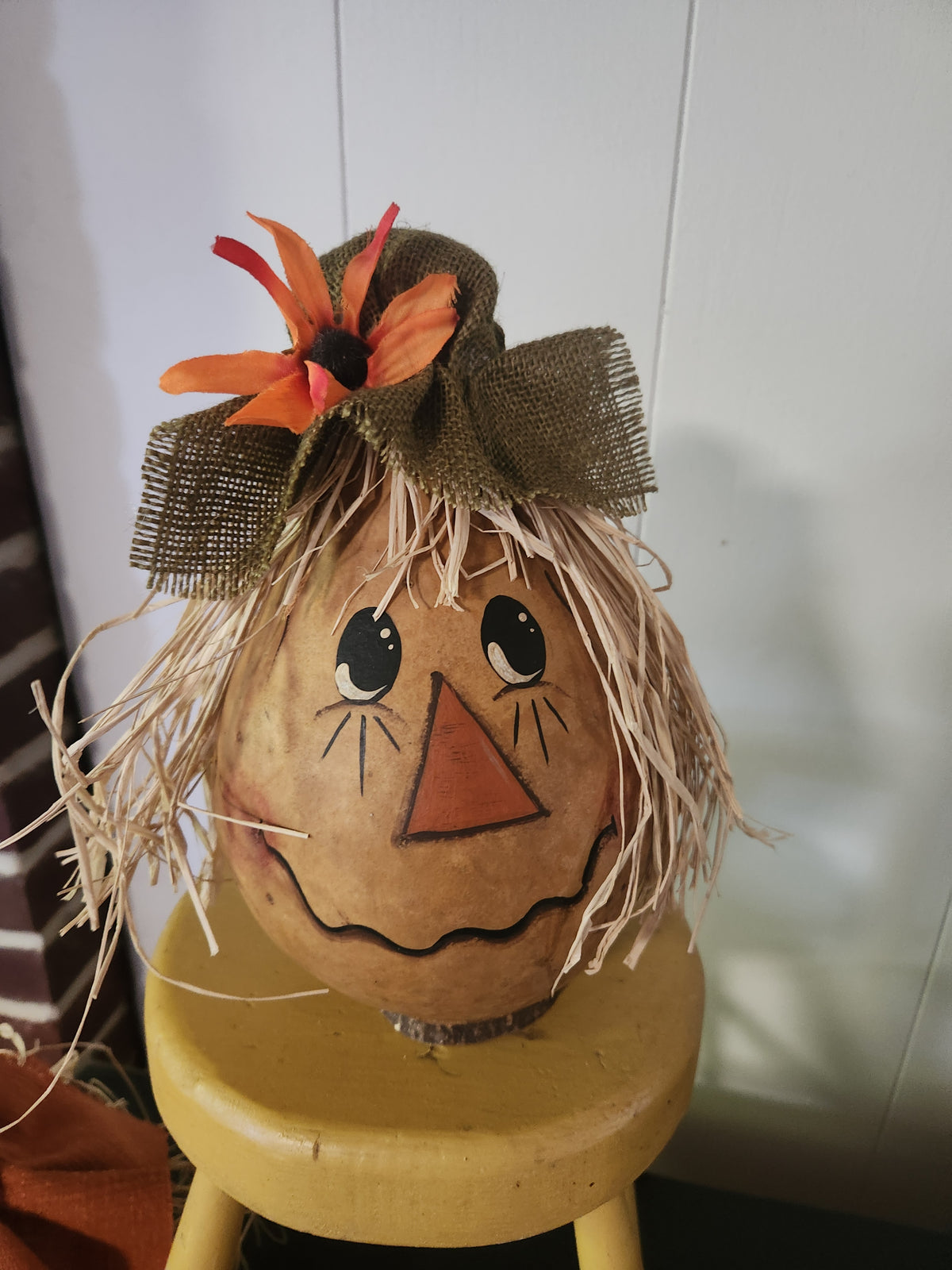 Scarecrow gourd green hat