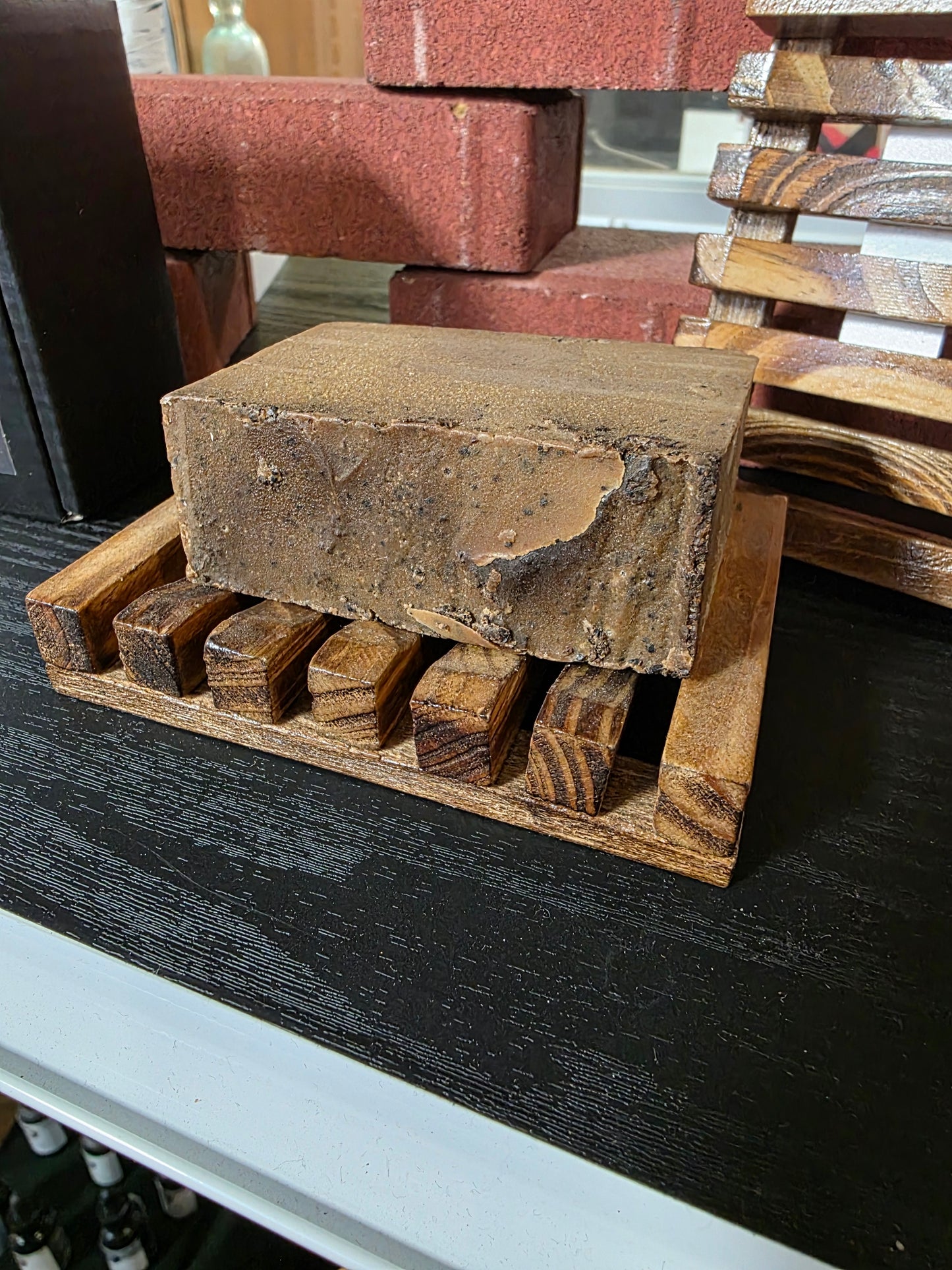 Wooden soap holder