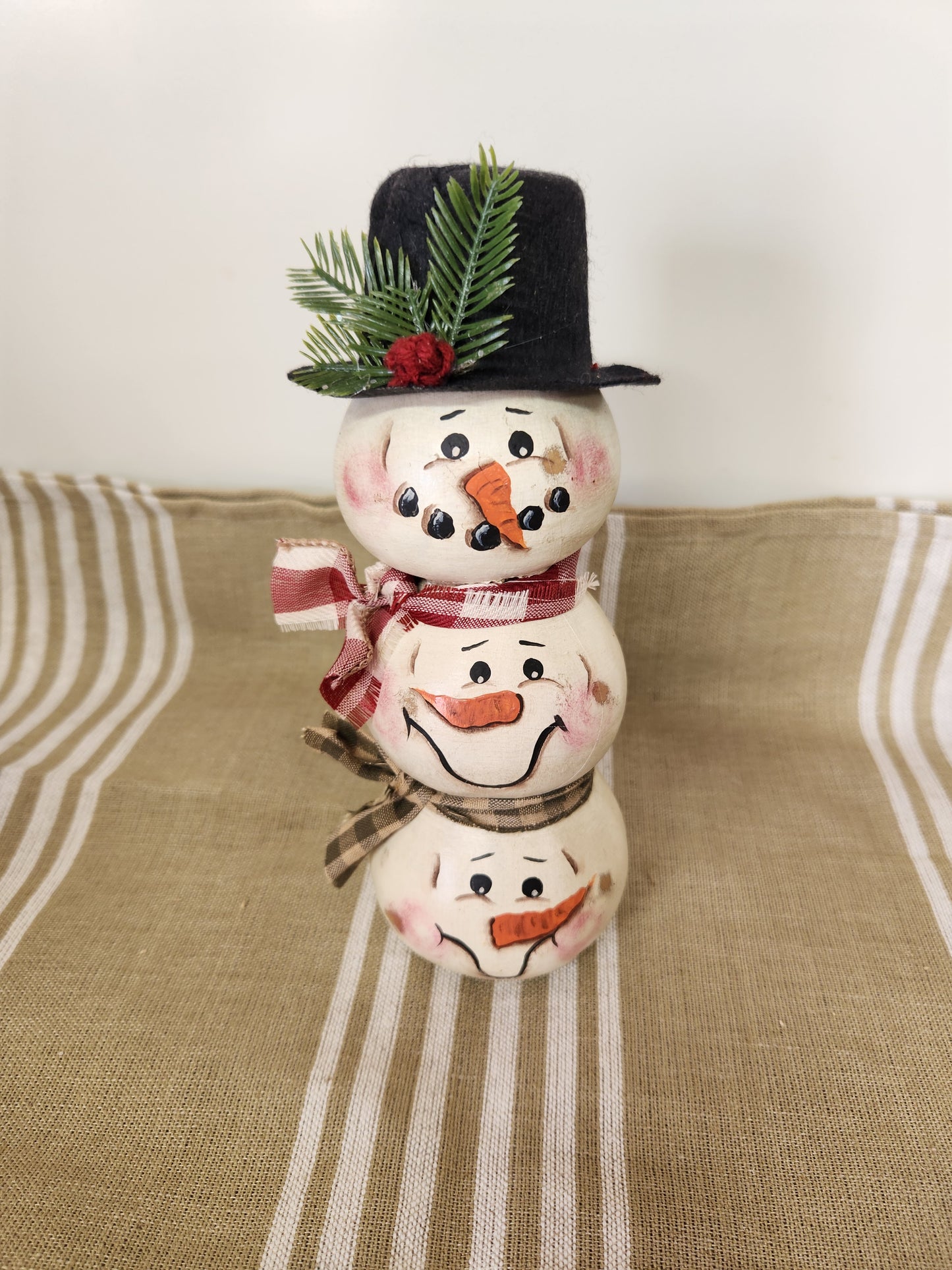 Gourd stacked snowman