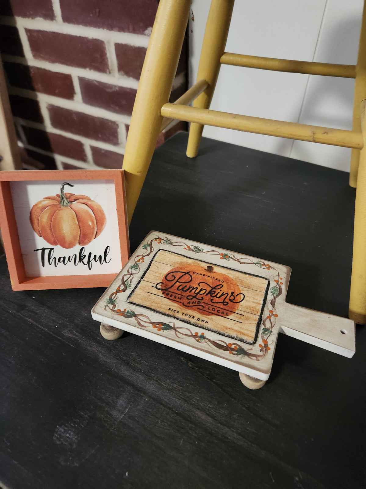 Thankful and pumpkin board