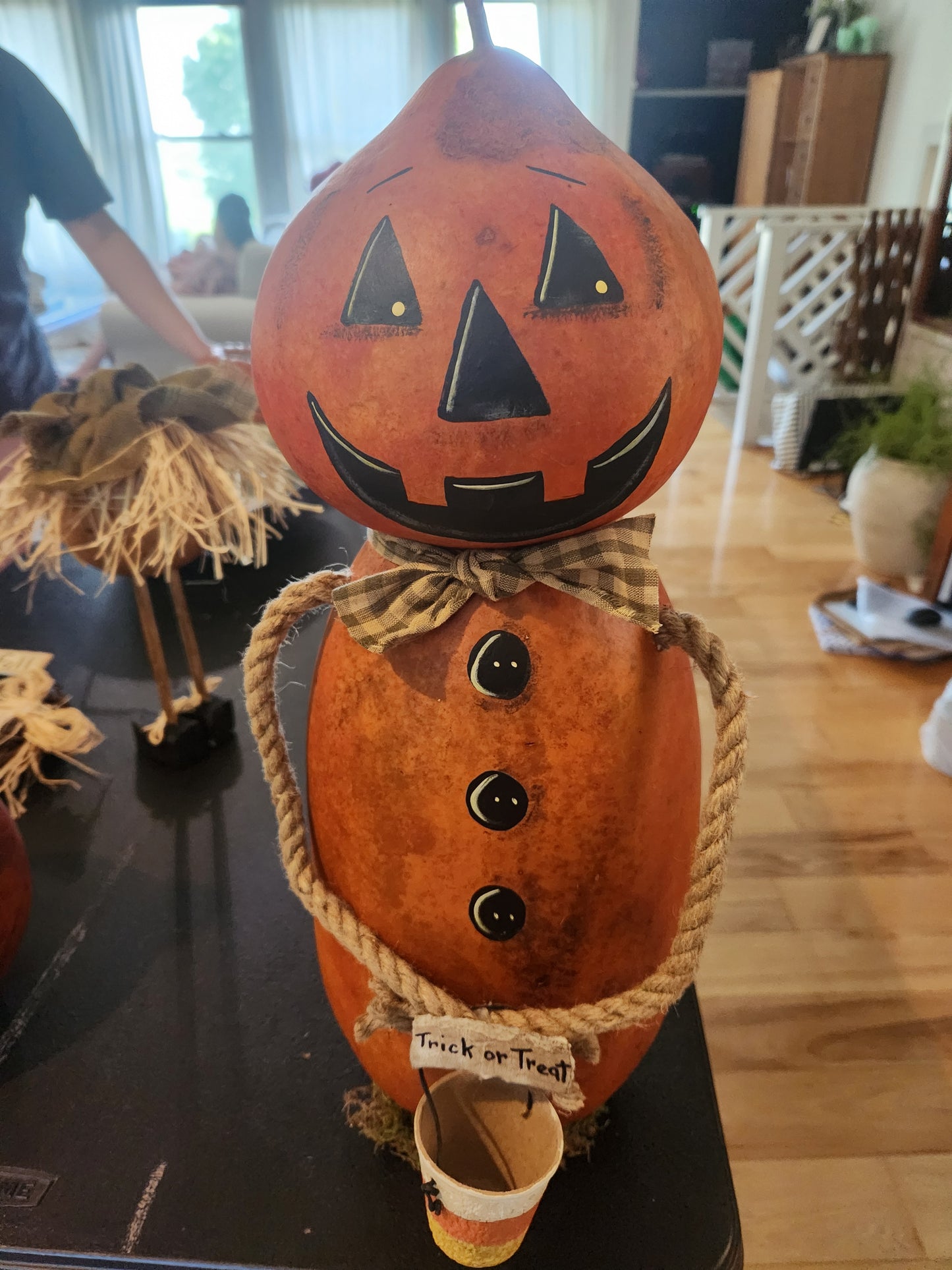 Double Jack-o-lantern gourd