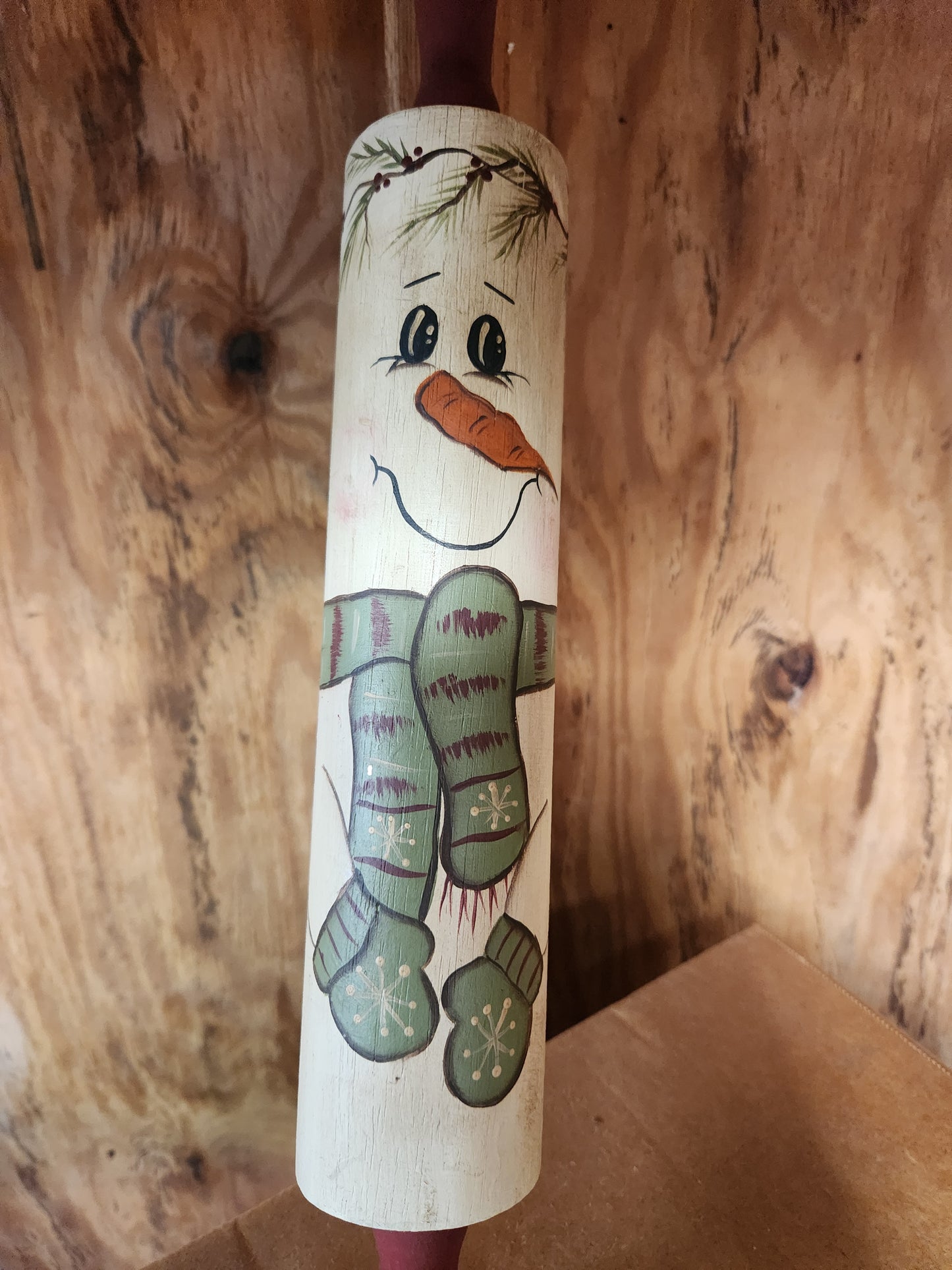 Snowman rolling pin