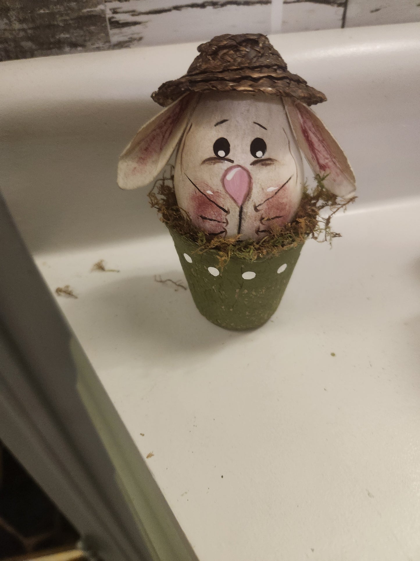 Bunny in green pot