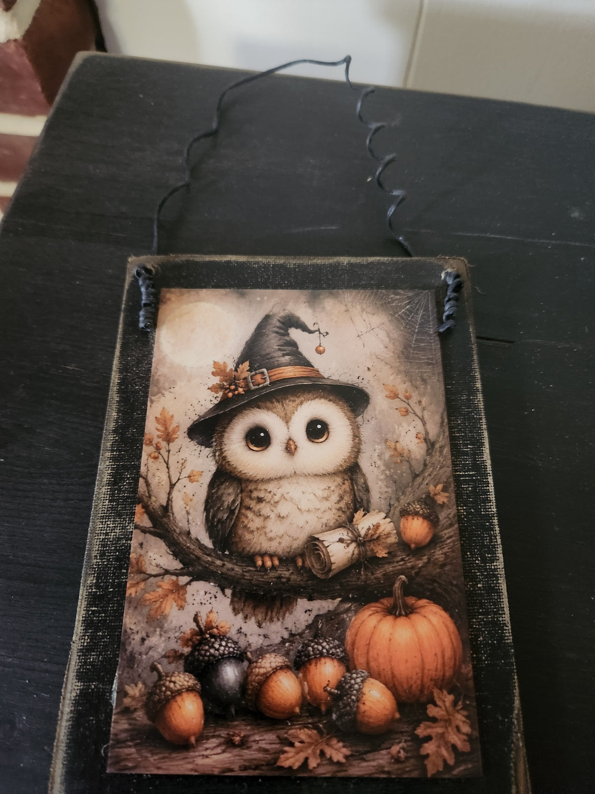 Fall plaque with owl