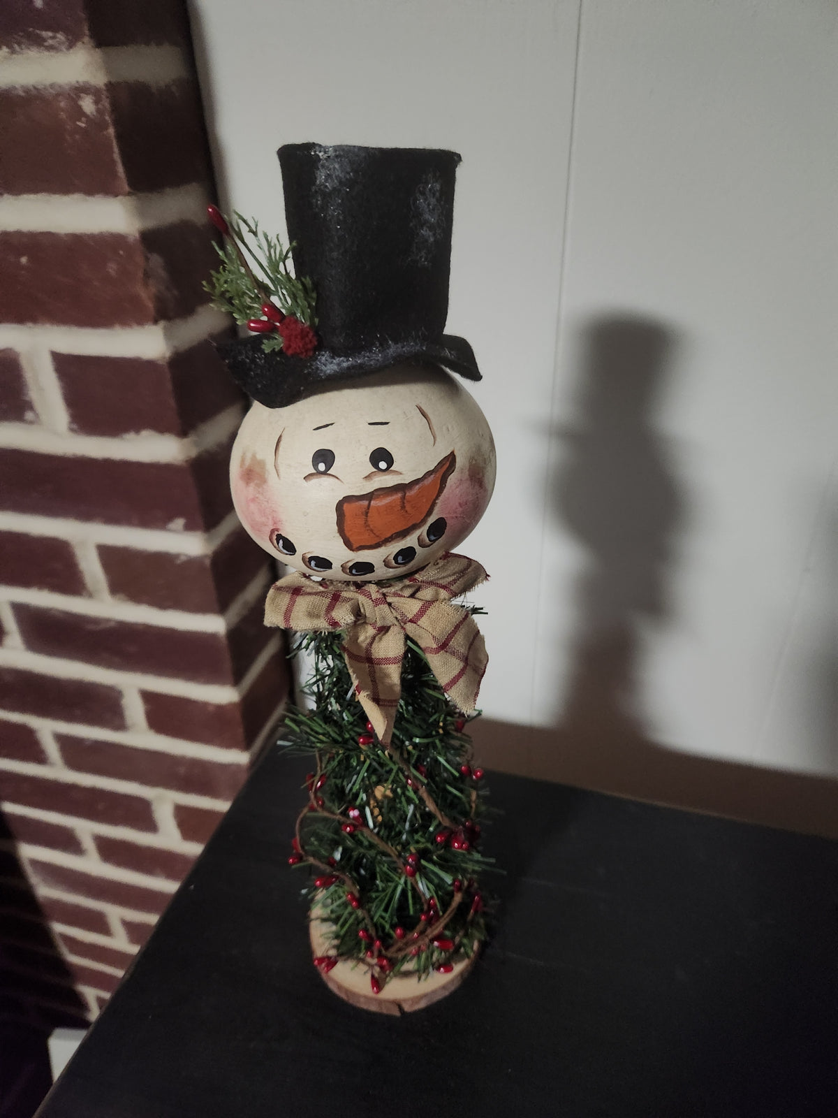 Snowman gourd on bobbin