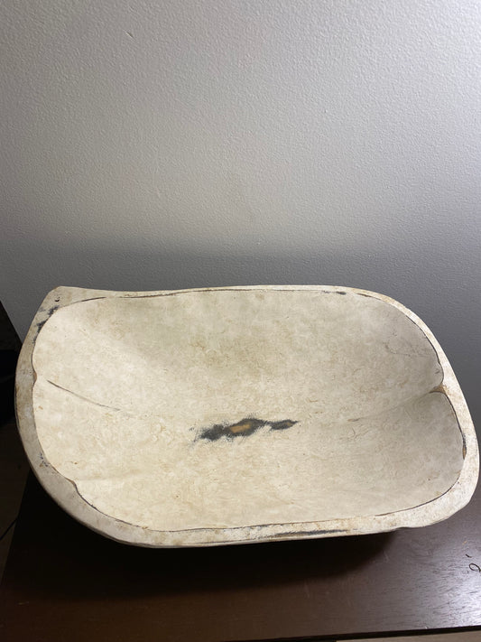 Lg white dough bowl