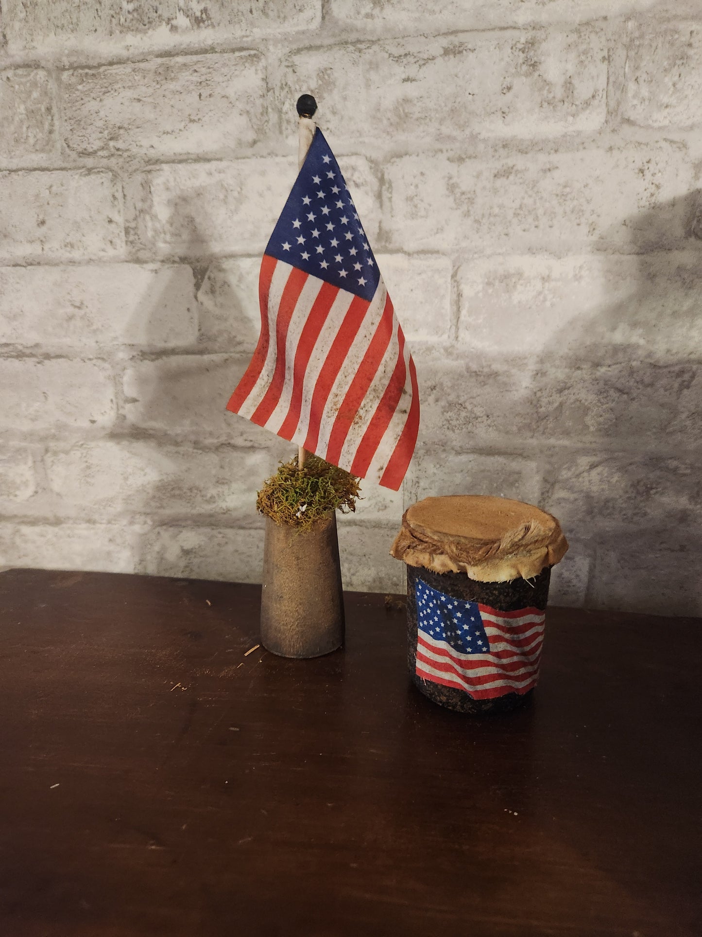 Flag and jar