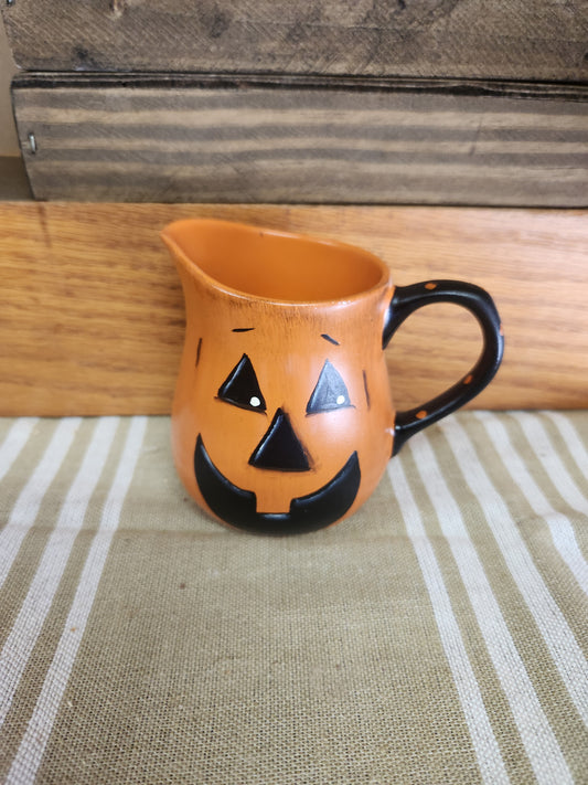 Small Jack-o-lantern pitcher