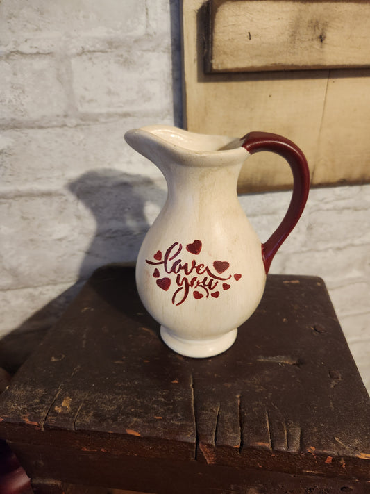 Valentine pitcher