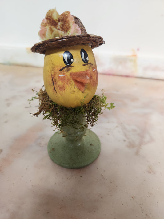 Chick on candle holder