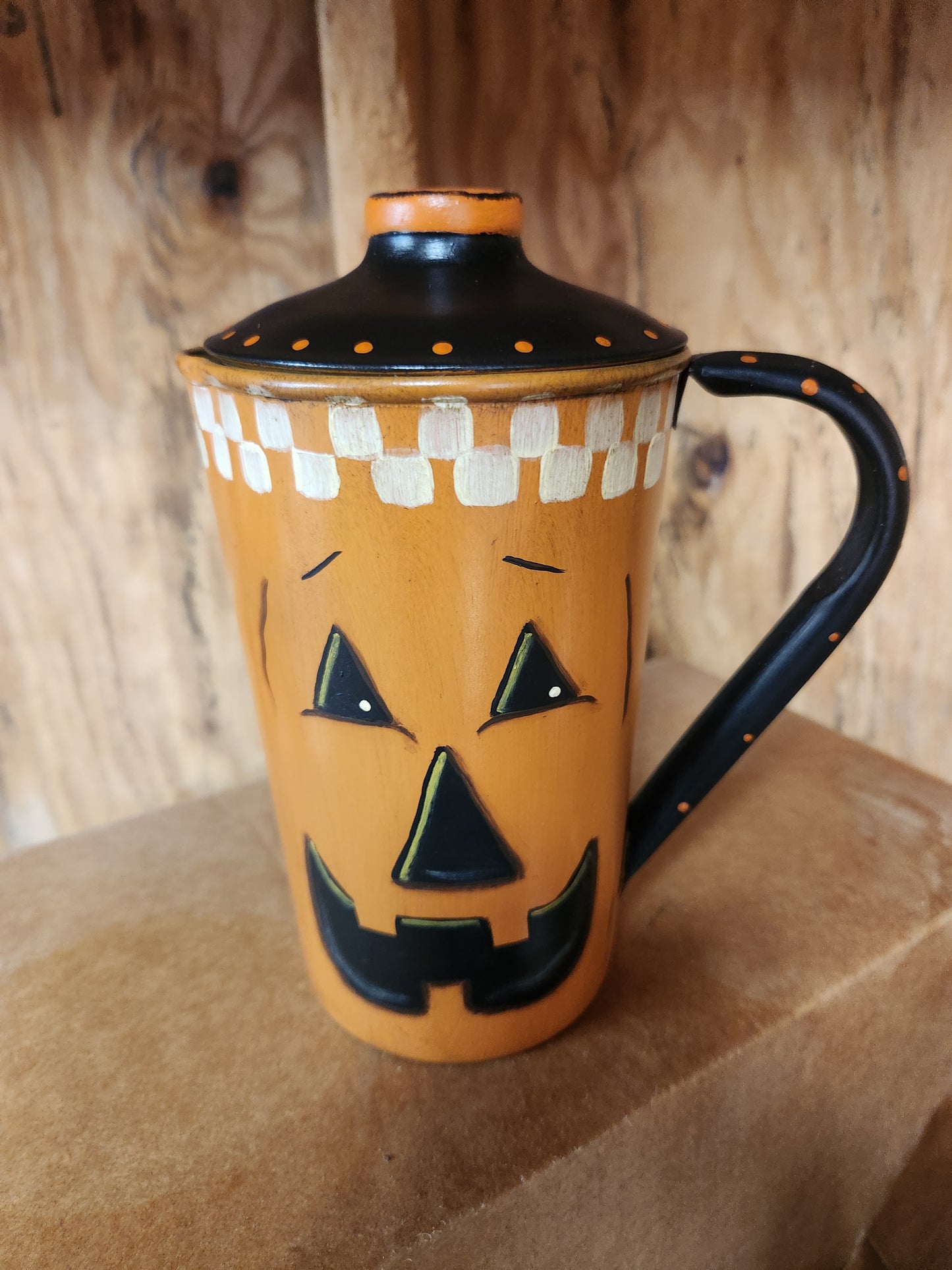 Jack-o-lantern coffee pot