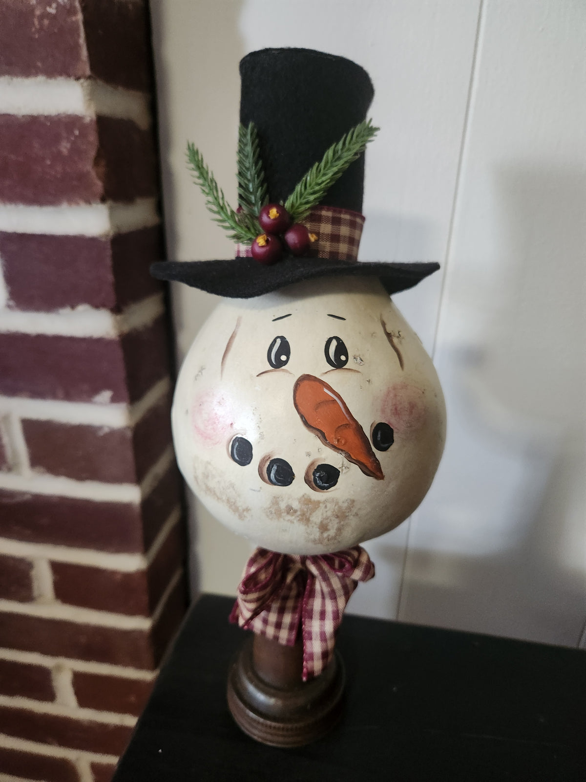 Snowman on pedestal