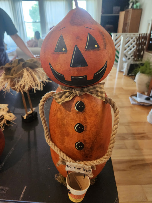 Double Jack-o-lantern gourd