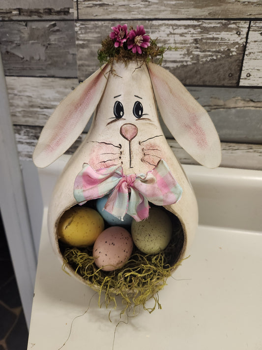 Bunny gourd egg holder