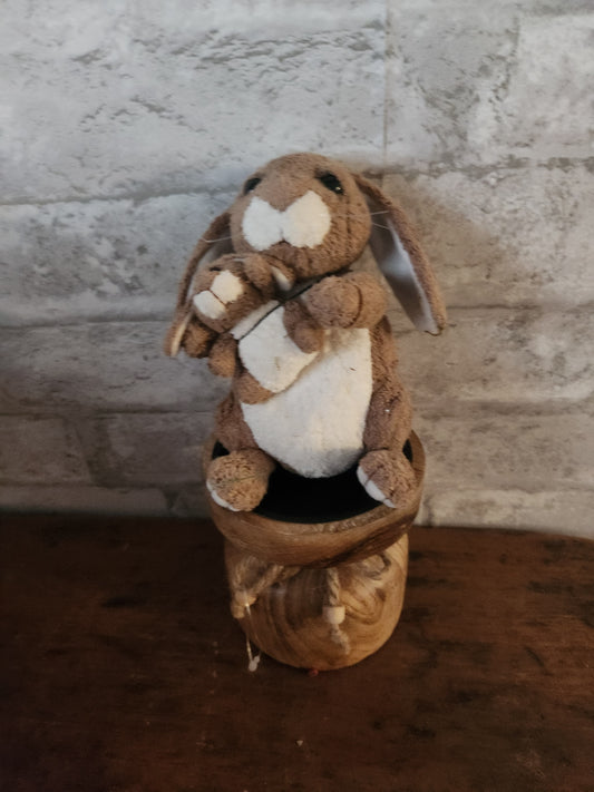 Bunny on candle stand