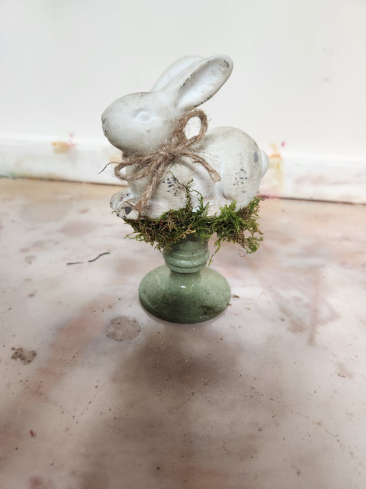 Bunny on candle holder