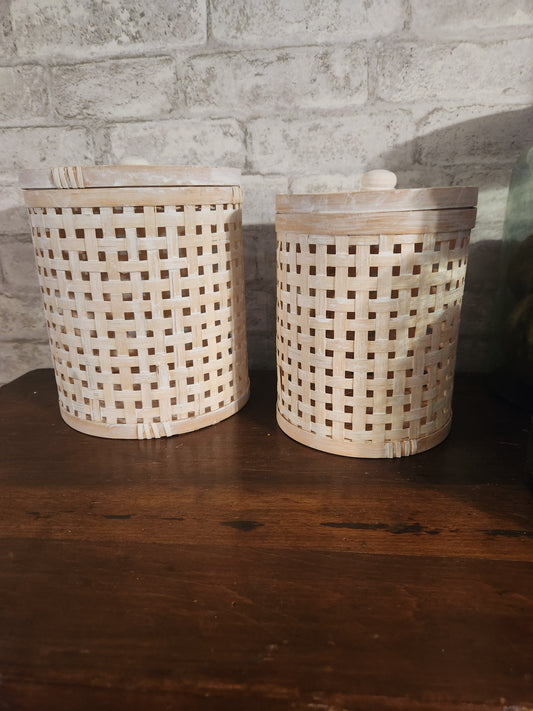 Set of 2 Wicker baskets