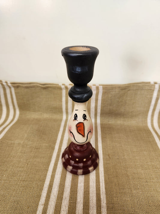 Snowman candle sconce