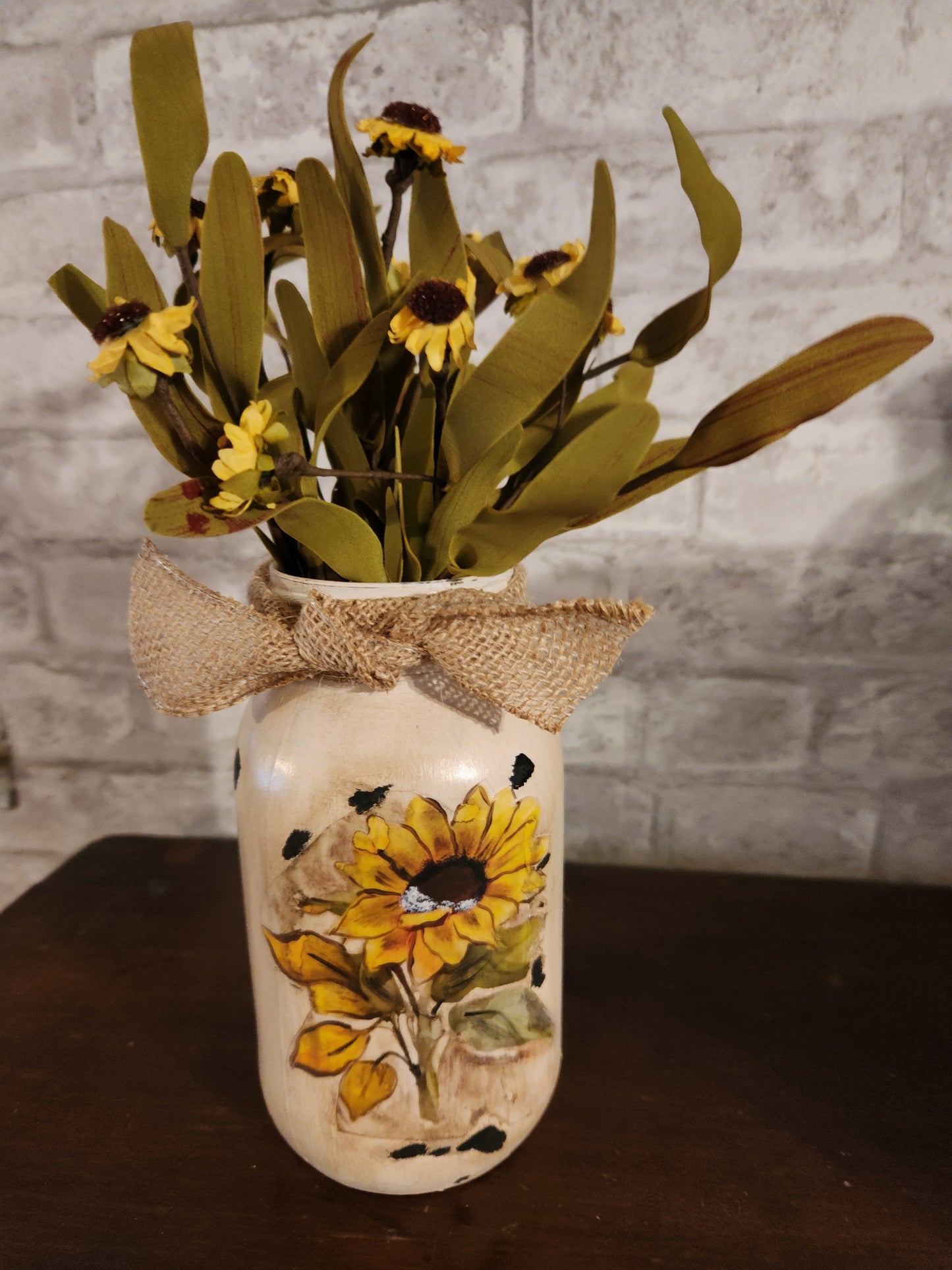 Sunflower jar