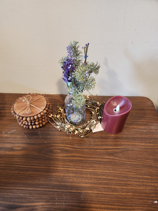 Coasters red candle