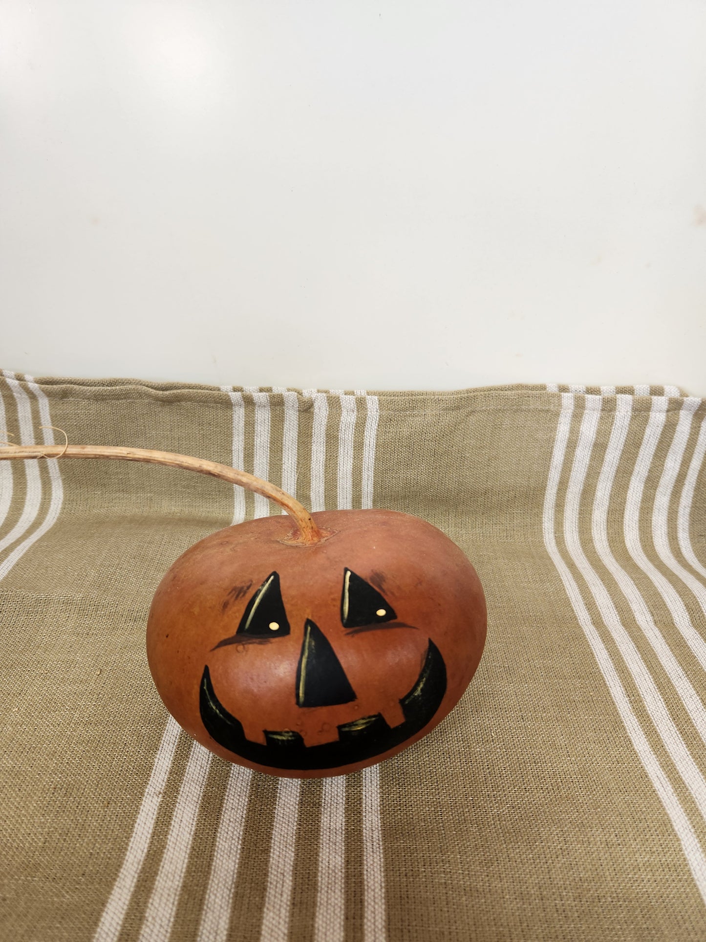 Round Jack-o-lantern gourd