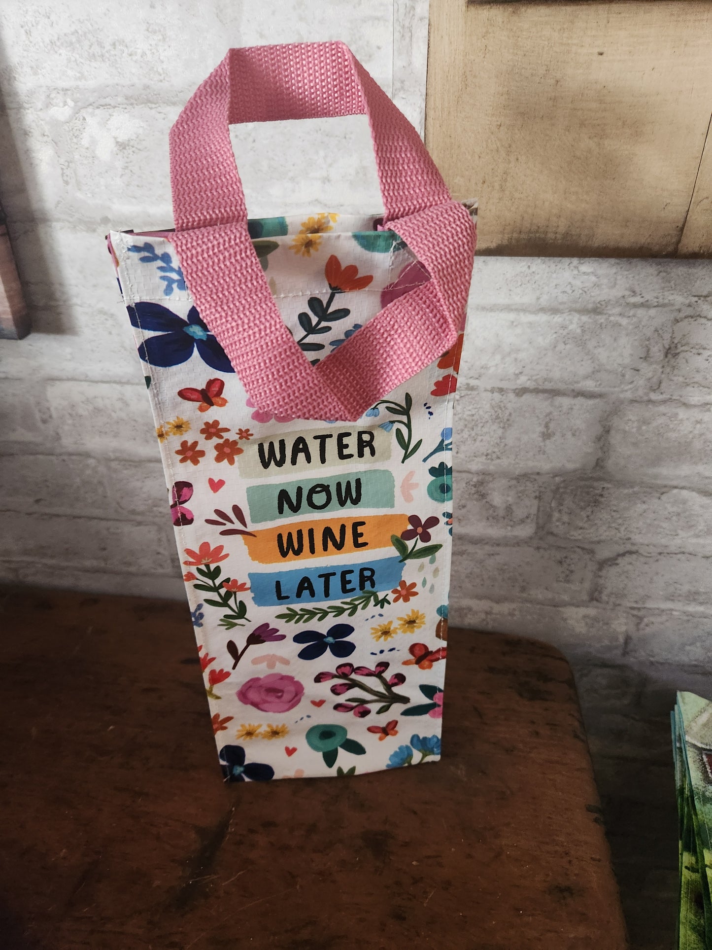 Water now wine later