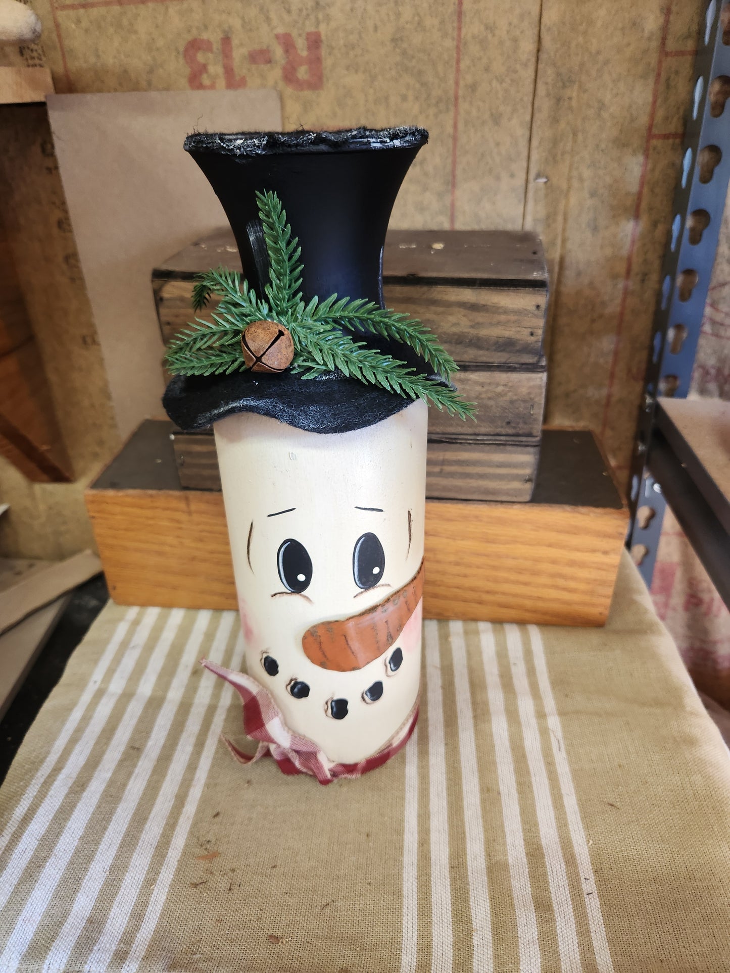 Snowman with hat and scarf
