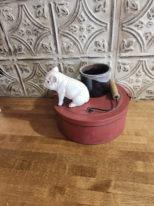 Red spice container pig and crock
