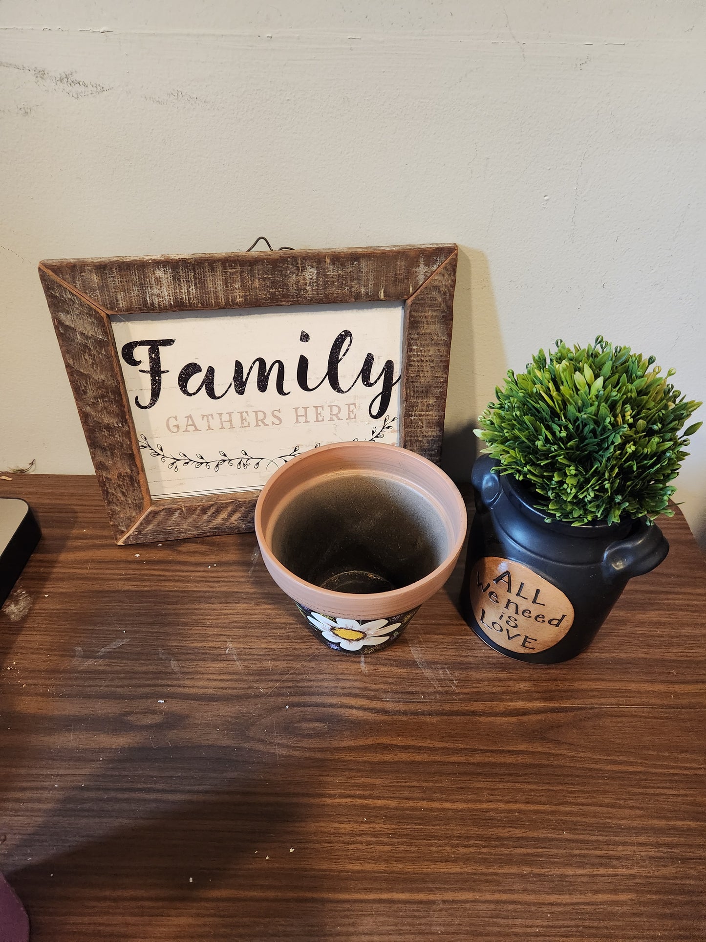 Family picture flower pot