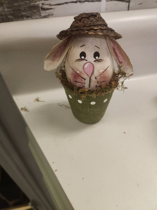 Bunny in green pot