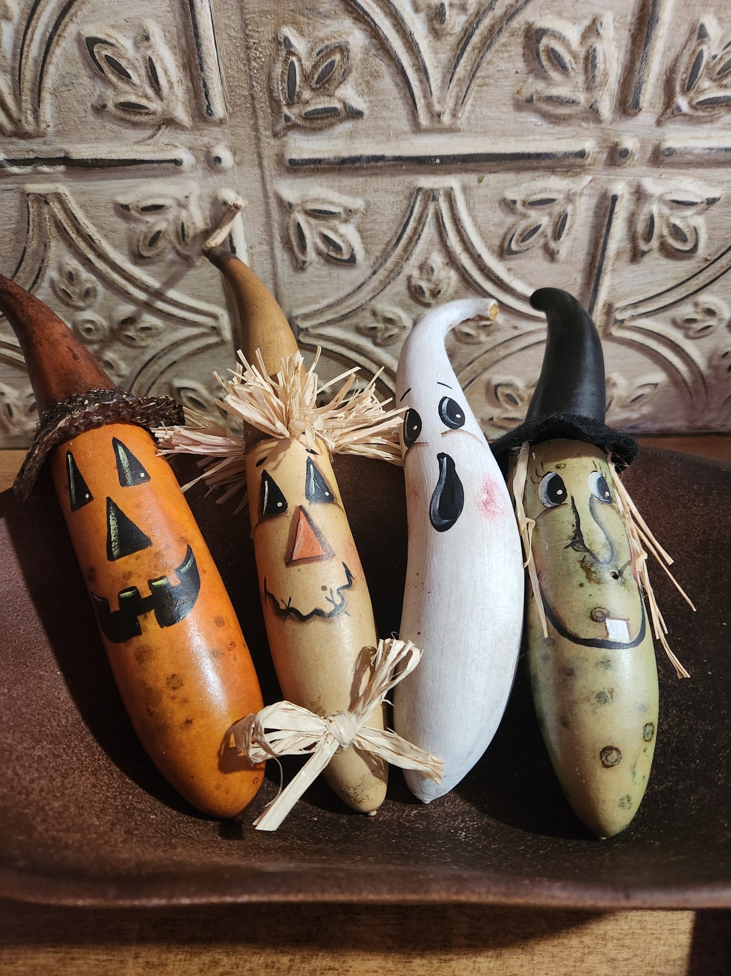 Set of 4 fall gourds