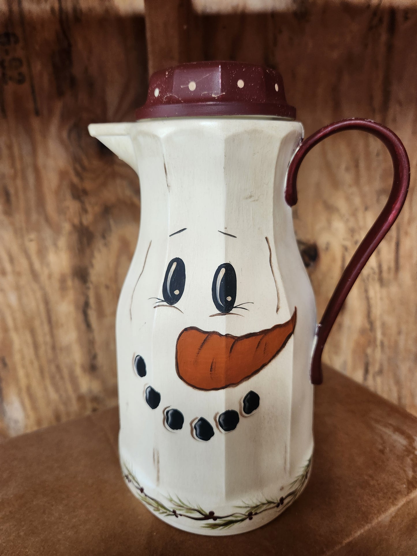 Snowman coffee pot
