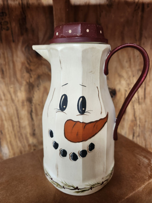 Snowman coffee pot